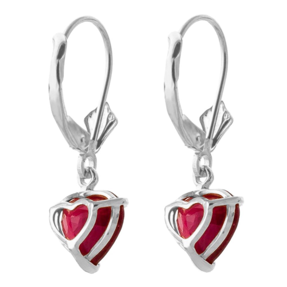 14k Gold Earring with Rubies - Picture 4 of 7